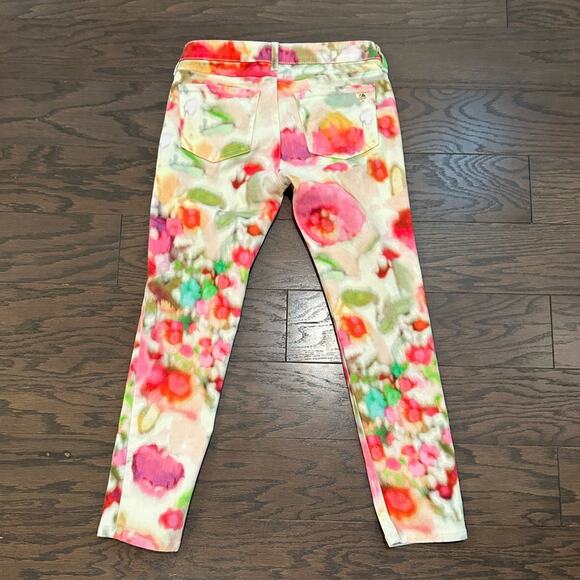 Kate Spade Broome Street Watercolor Cropped Denim Jeans Size 27 - Picture 3 of 11